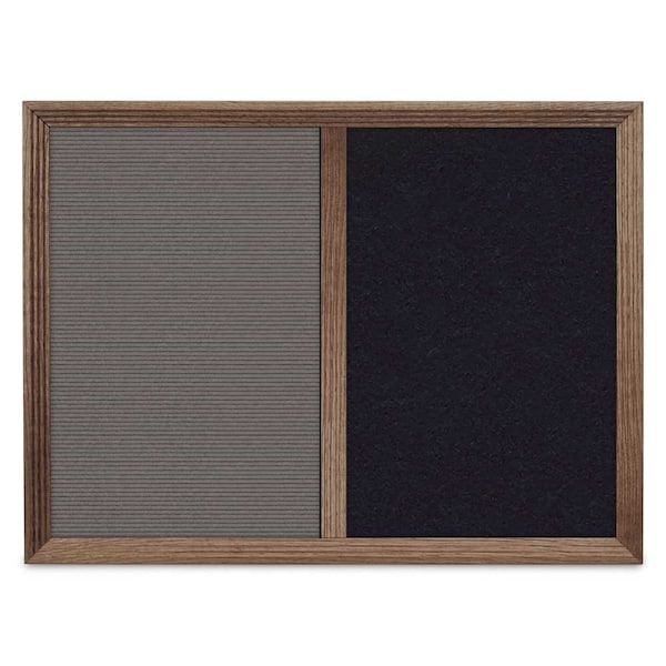 United Visual Products Enclosed Corkboard, 1 Door, 72"x36", 4" Fra, UV3418-SATIN-COBACC UV3418-SATIN-COBACC - main